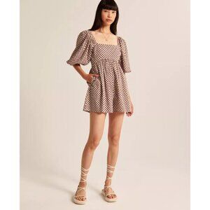 Abercrombie & Fitch Red and White Checkered Romper